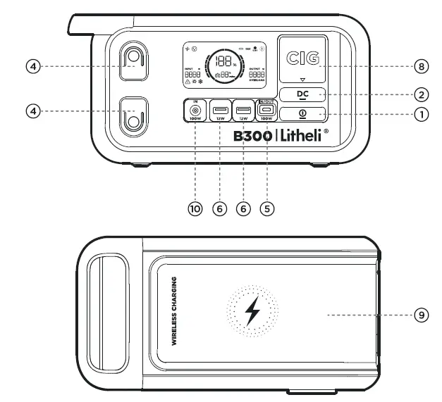 Litheli-B300-PowerHUB-Portable-Power-Station-fig-2
