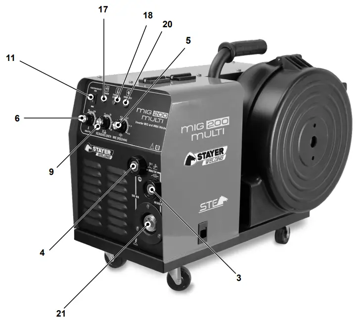 STAYER MIG 131 Multi Flux Core Welding Wire Machine - MIG 200 Multi