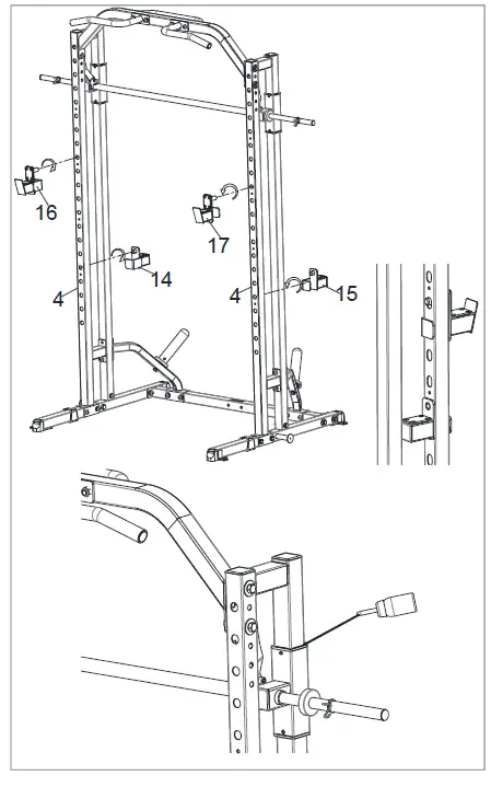 SUNNY-Health-and-Fitness SF-XF920020-Essential-Series-Smith-Machine -Squat-Rack-FIG- (12)