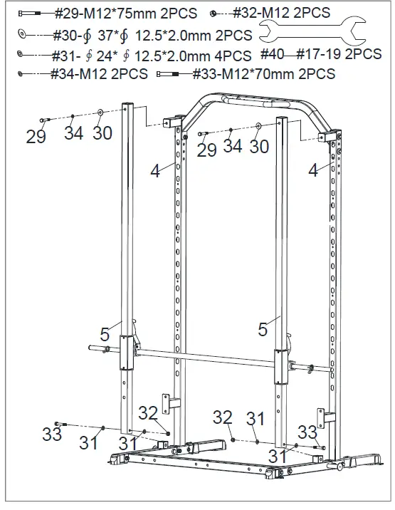SUNNY-Health-and-Fitness SF-XF920020-Essential-Series-Smith-Machine -Squat-Rack-FIG- (8)