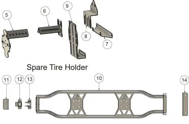 THUMPER FAB-TF011902,-TF011903-Ranger-XP1000-Bed-Rack-FIG-12