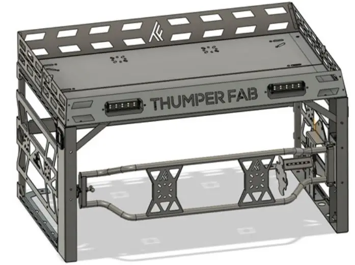 THUMPER FAB-TF011902,-TF011903-Ranger-XP1000-Bed-Rack-PRODUCT