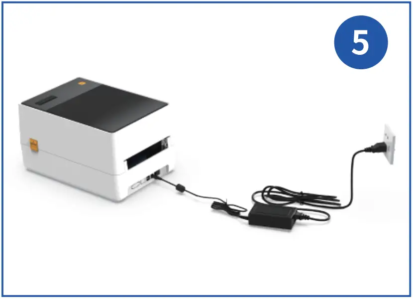 quin Technology T200 BT Thermal Transfer Printer - Attach The Power 1