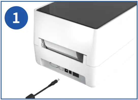 quin Technology T200 BT Thermal Transfer Printer - Connect The Adapter