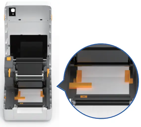 quin Technology T200 BT Thermal Transfer Printer - Insert The Label