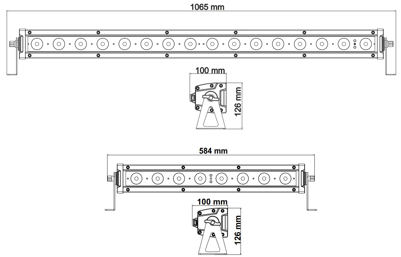 eurolite 51914098 LED IP T-Bar 8 and 16 QCL Outdoor Bar - Fig 9