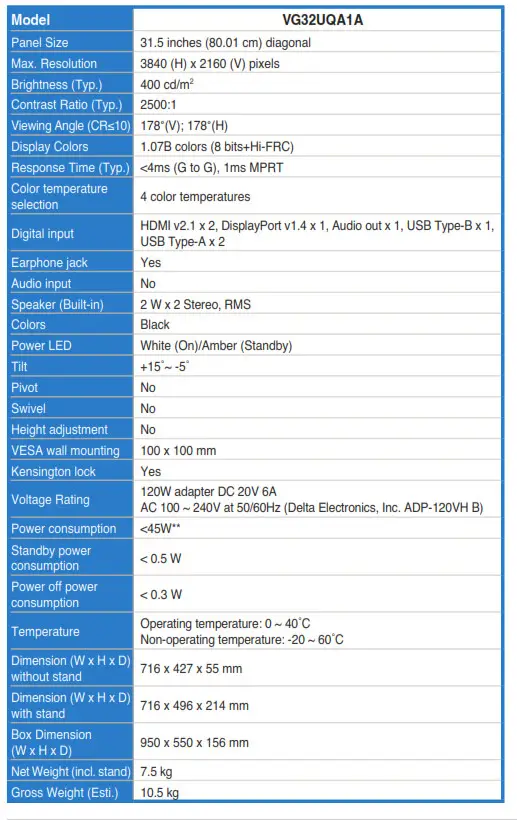 ASUS VG32U Series TUF Gaming Monitor - icssso4