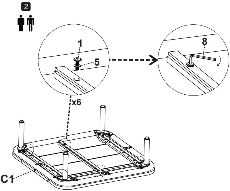 NIHOA Ordina Lounge Set - Assembling instruction 10