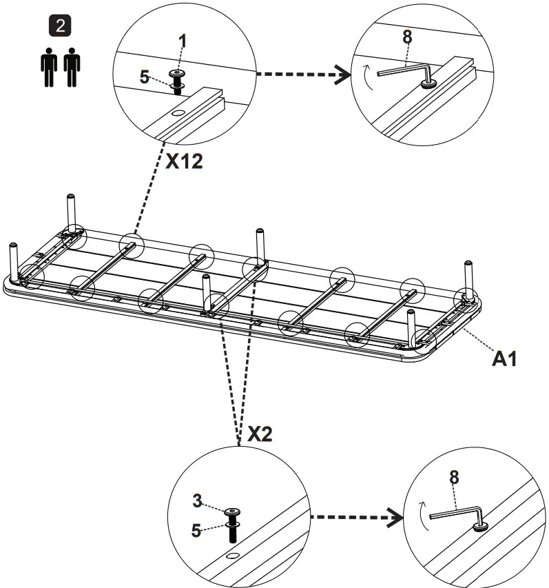 NIHOA Ordina Lounge Set - Assembling instruction 2