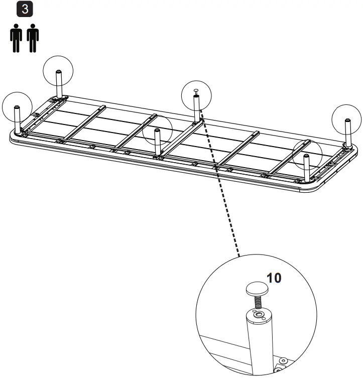 NIHOA Ordina Lounge Set - Assembling instruction 3