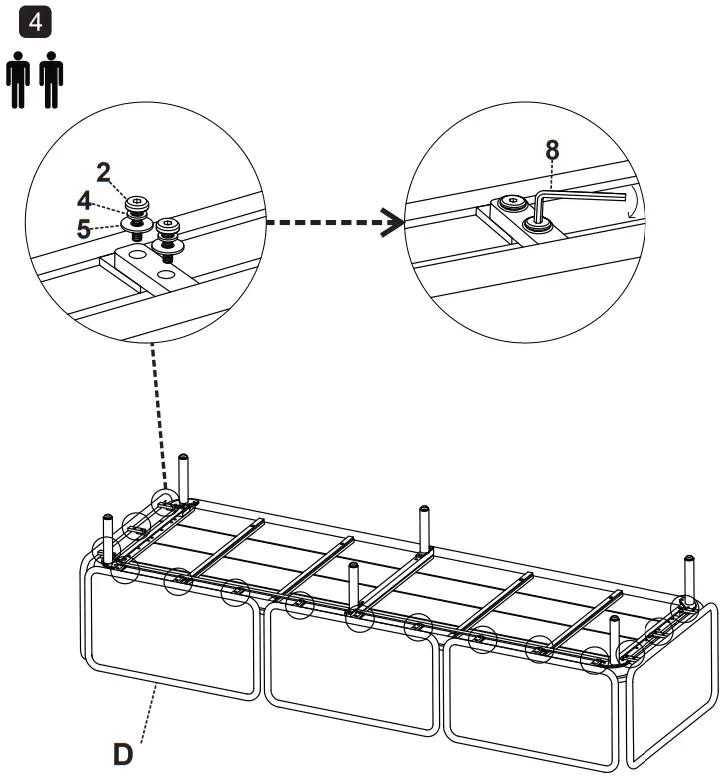 NIHOA Ordina Lounge Set - Assembling instruction 4