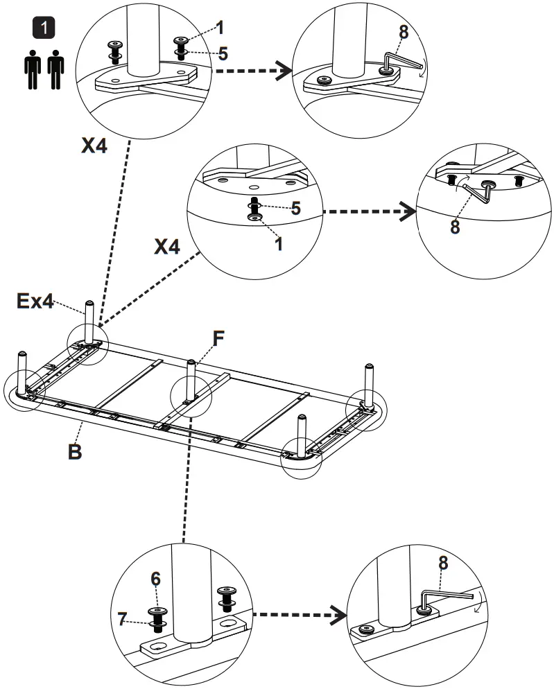 NIHOA Ordina Lounge Set - Assembling instruction 5