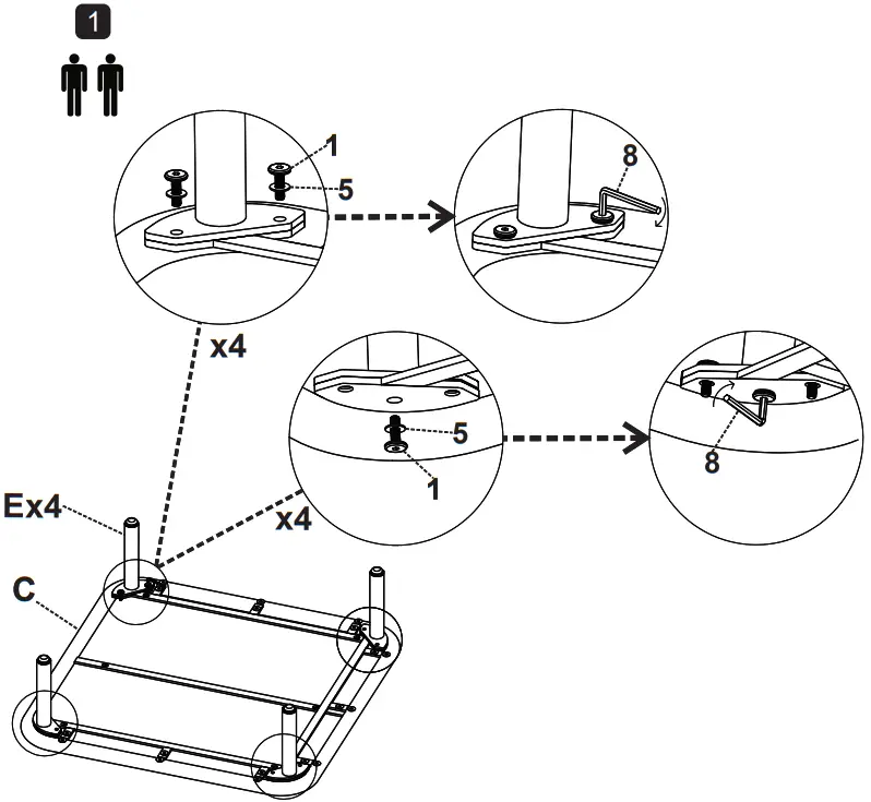 NIHOA Ordina Lounge Set - Assembling instruction 9