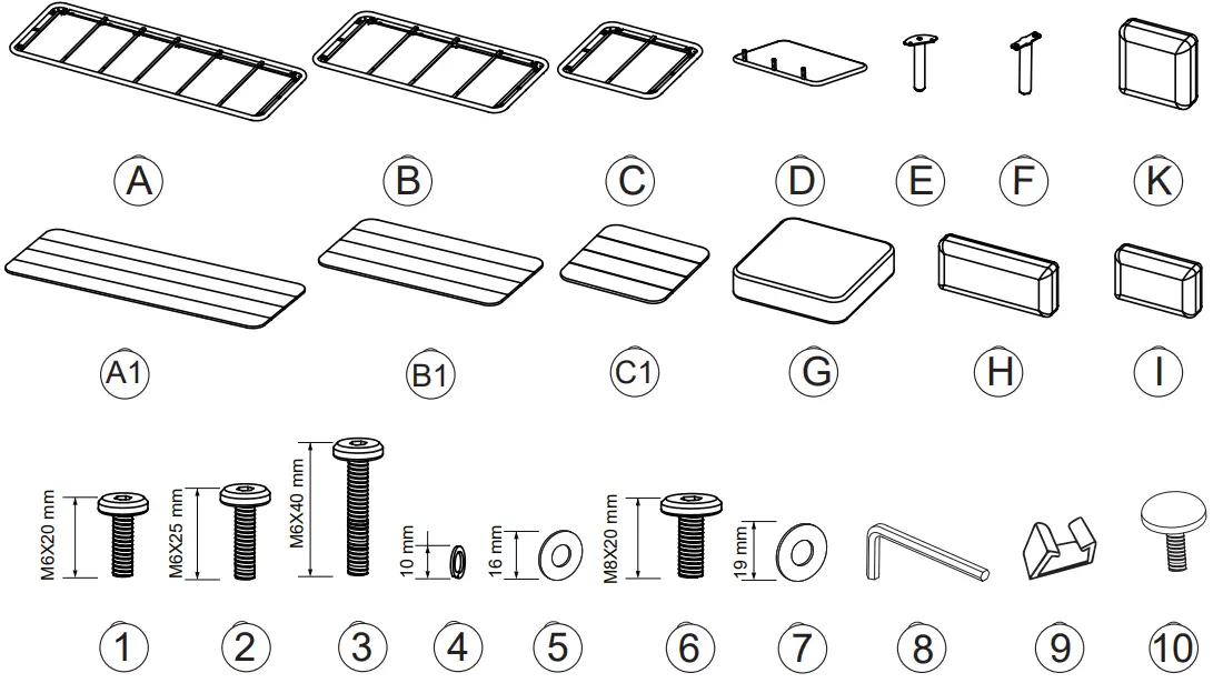 NIHOA Ordina Lounge Set - small parts