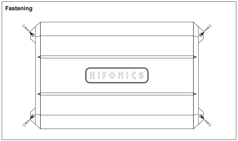 HIFONICS ZXT3000 1 Digital Ultra Class D Mono Amplifier - Fastening