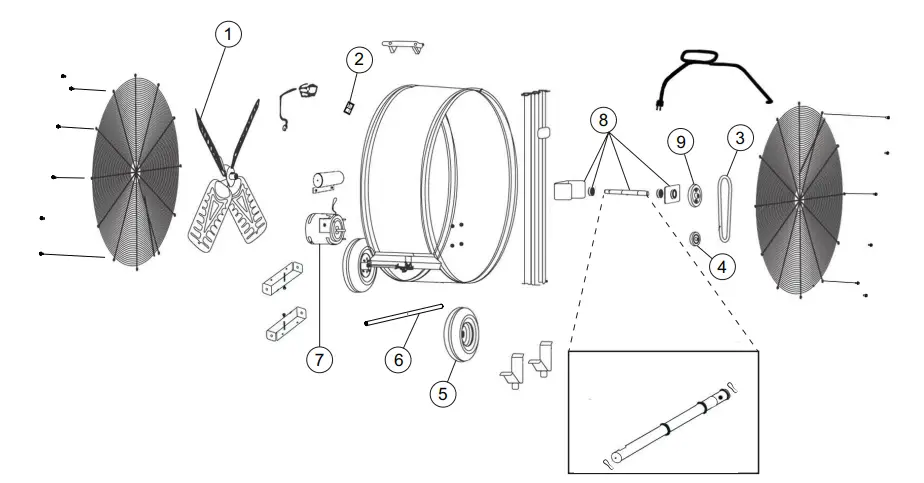 MASTER MAC-48-BDF High Capacity Barrel Fan fig 2