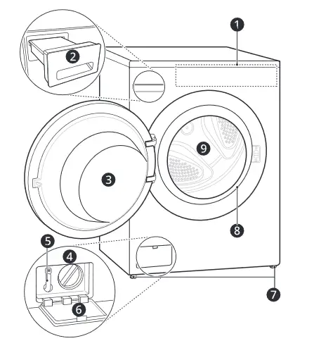 LG WM6700HBA Ultra Large Capacity Front Load Washer - Front View