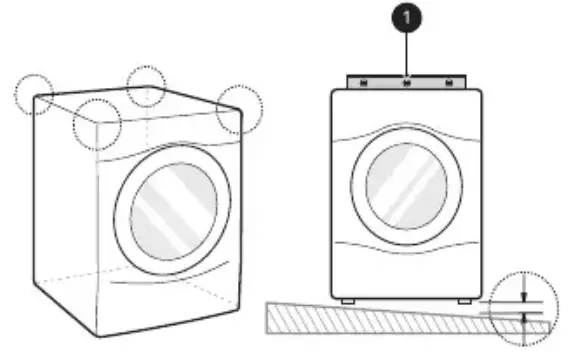 LG WM6700HBA Ultra Large Capacity Front Load Washer - Level the Washer