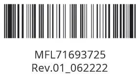 LG WM6700HBA Ultra Large Capacity Front Load Washer - bar code