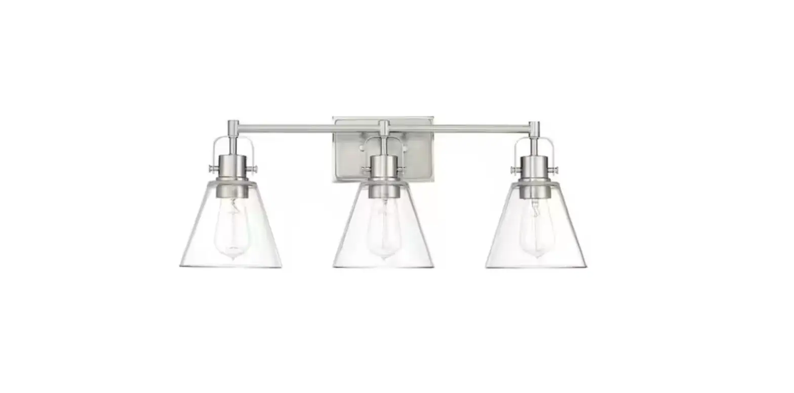 Hukoro F42823-05 3-light Clear Glass Vanity Light Instruction Manual Hukoro F42823-05 3-light Clear Glass Vanity Light Instruction Manual