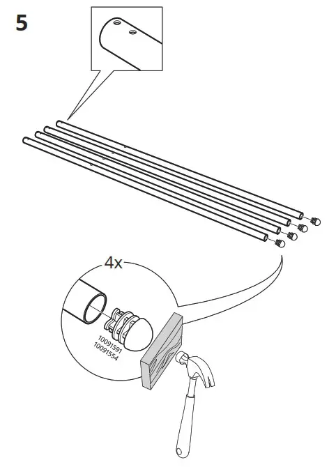 IKEA BJÖRKÅSEN Folding Table - overview 10