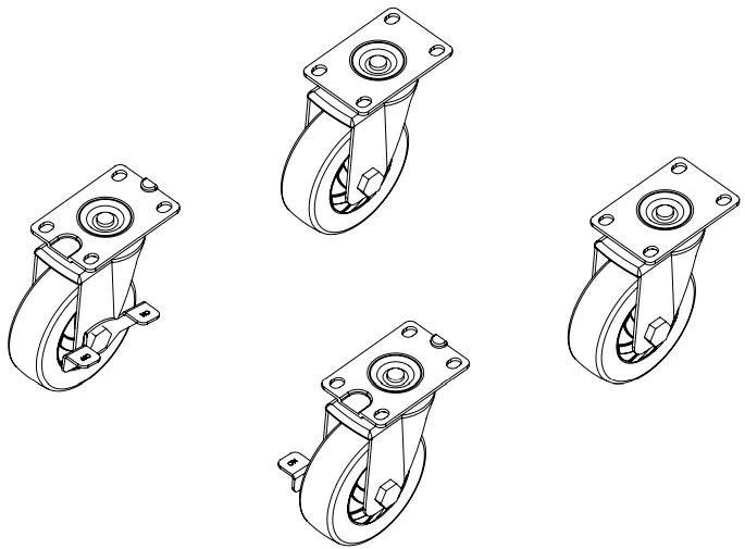 GLADIATOR GANA04CKMX Flex Caster Kit