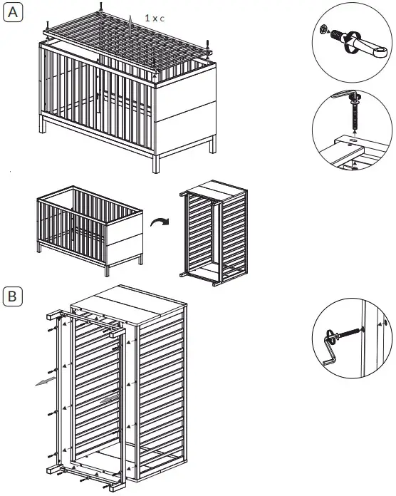 Conversion into junior bed