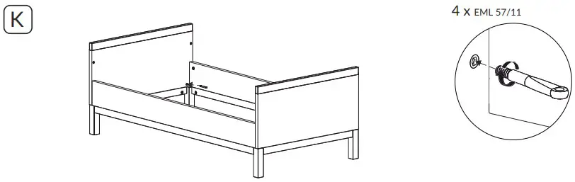 Conversion into junior bed