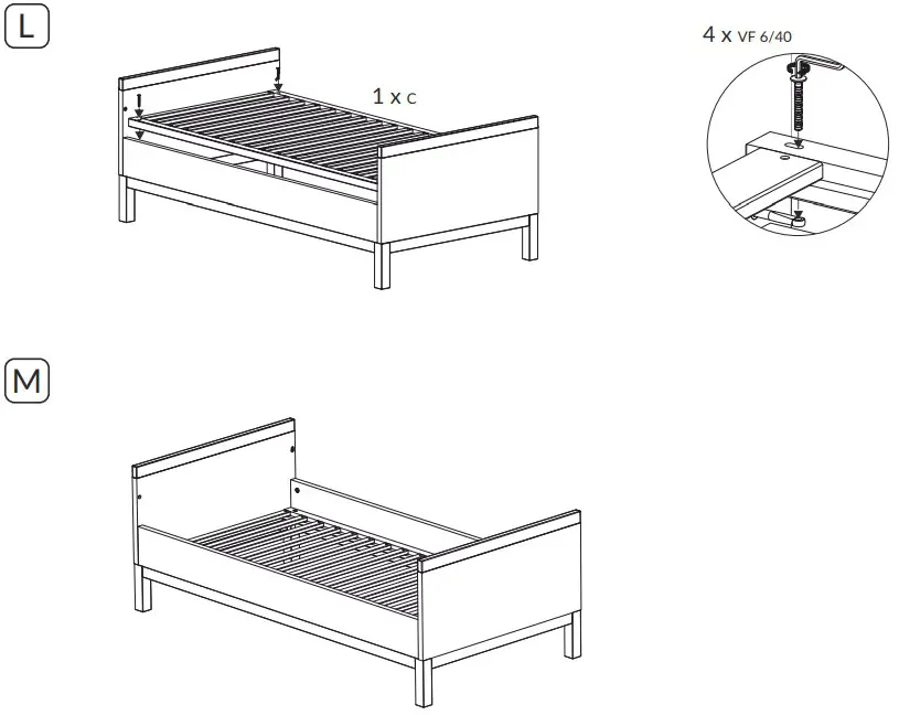 Conversion into junior bed