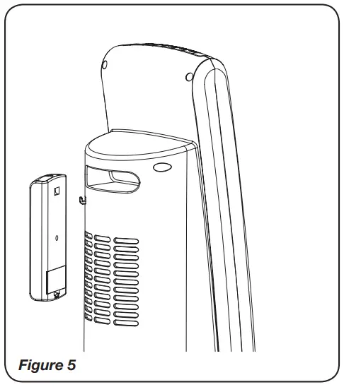 LASKO 5586 Digital Ceramic Tower Space Heater - Back View of Heater