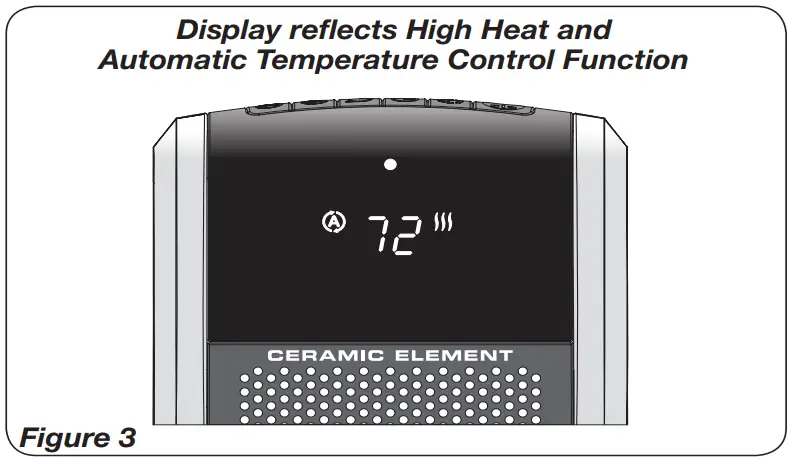 LASKO 5586 Digital Ceramic Tower Space Heater - Display reflects