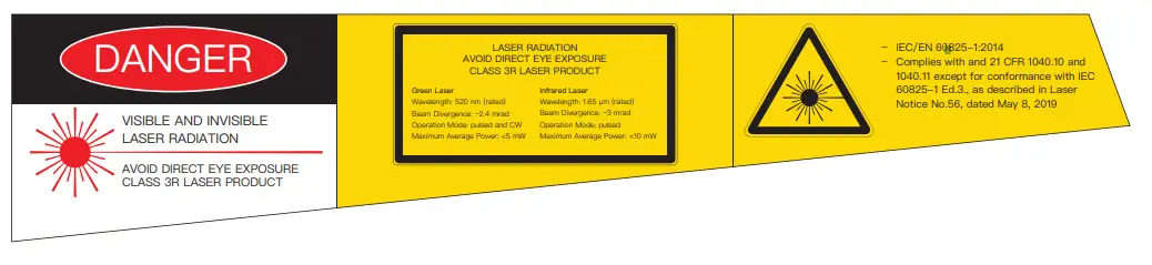 Hesai Technologies HS4000 Handheld Remote Methane Leak Detector - Warning