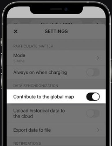 ATMO TUBE Pro Portable Air Quality Monitor - GPS coordinates 2
