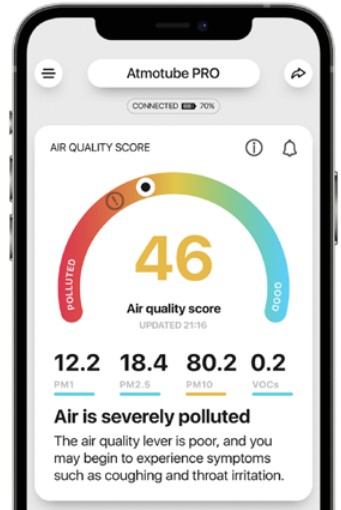 ATMO TUBE Pro Portable Air Quality Monitor - How to use 2