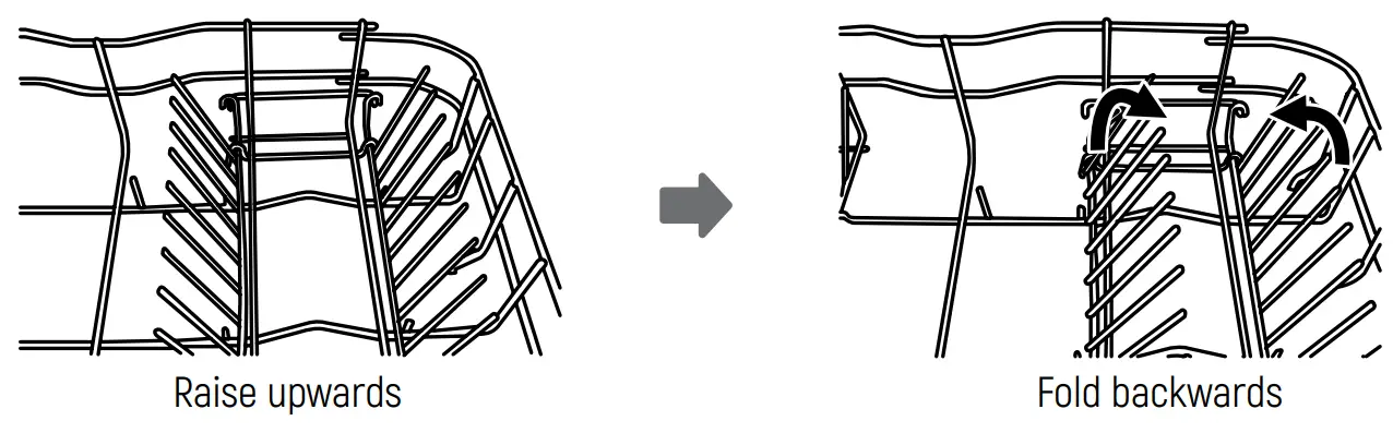 Folding Back Cup Shelves