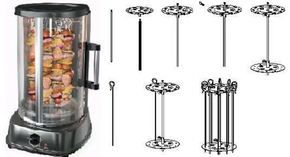 Livoo DOM323 Grill Vertical Pour Kebab - fig