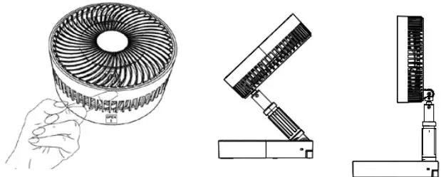 bimar VPT20 20cmø Fan Foldable With Stretching Column and With Rechargeable Battery-fig2