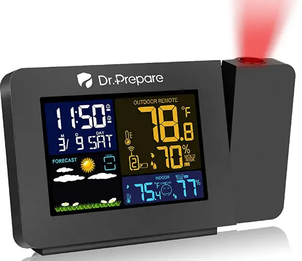 Dr Prepare EWT86117 Projection Alarm Clock
