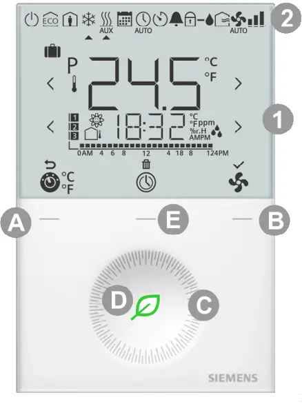 SIEMENS RDG200KN Room Thermostats - overview