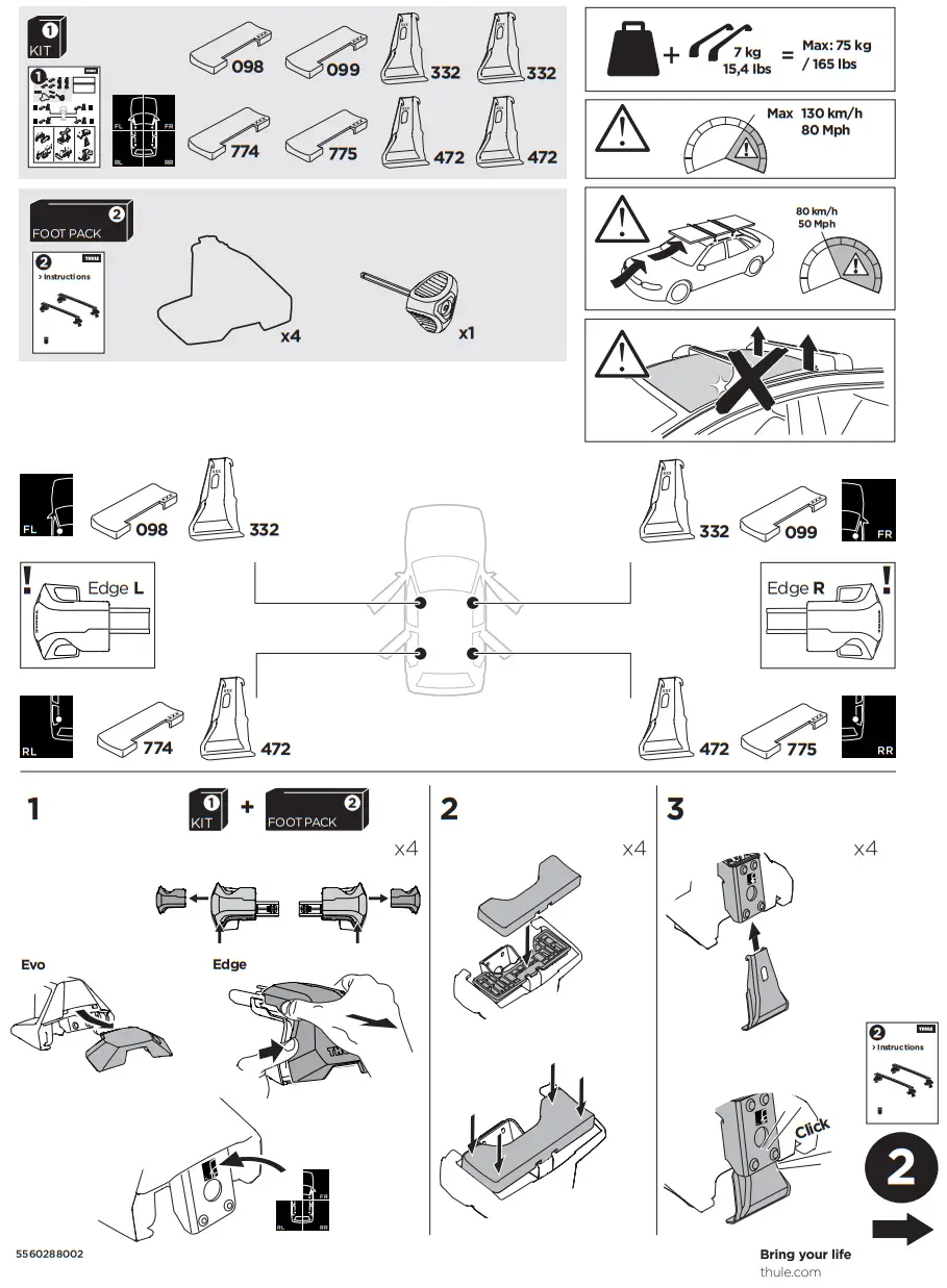 THULE 145267 AUDI e-tron Sportback Kit - fig