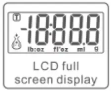 taurus 990724 Effortless LCD Kitchen Scale - screen will display