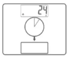 taurus 990724 Effortless LCD Kitchen Scale - weighing press