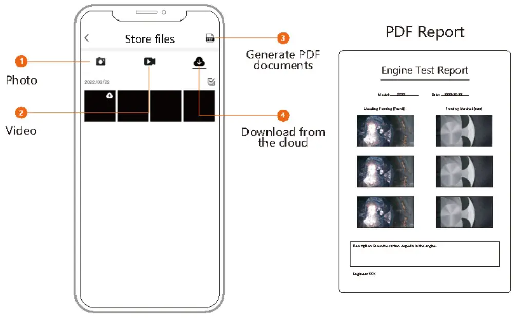 Kinpthy W500 Intelligent Visual Wifi Industrial Endoscope - instructions 7