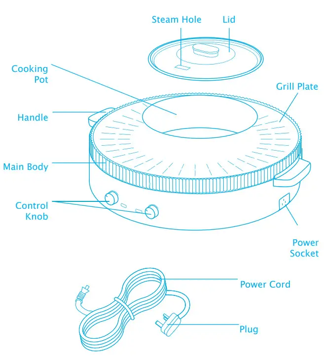 origo EG7309S Multi-Function Hot Pot-Grill - fig 2
