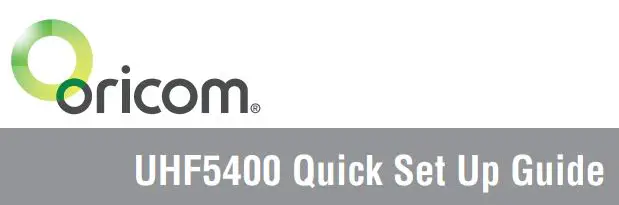 oricom UHF5400 5 Watt Handheld UHF CB Radio User Guide