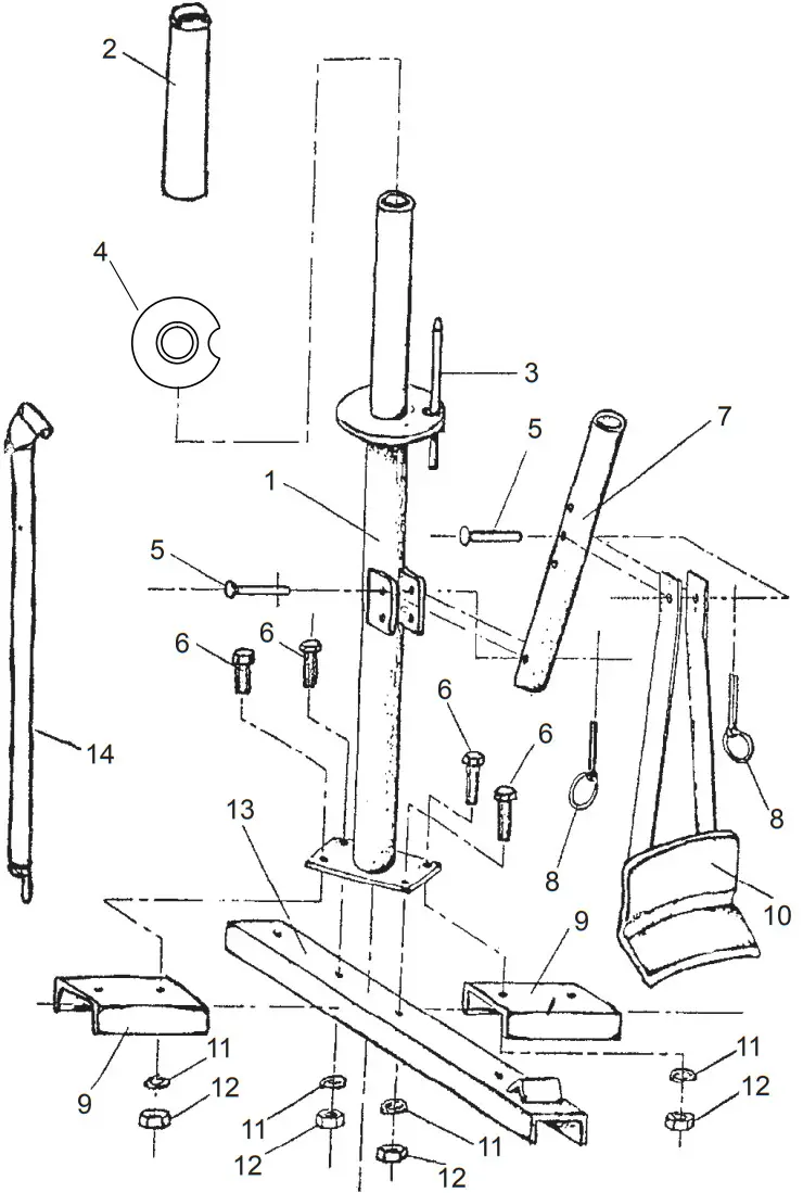 PITTSBURGH 58731 Portable Tire Changer - Diagram