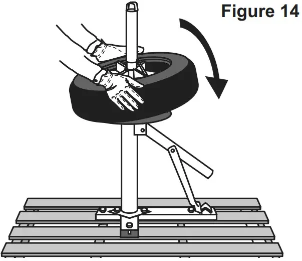 PITTSBURGH 58731 Portable Tire Changer - Post and lock