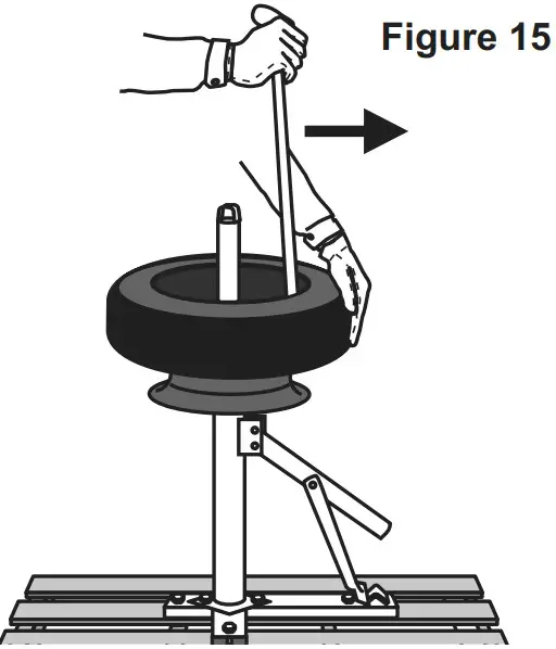 PITTSBURGH 58731 Portable Tire Changer - bead behind rim