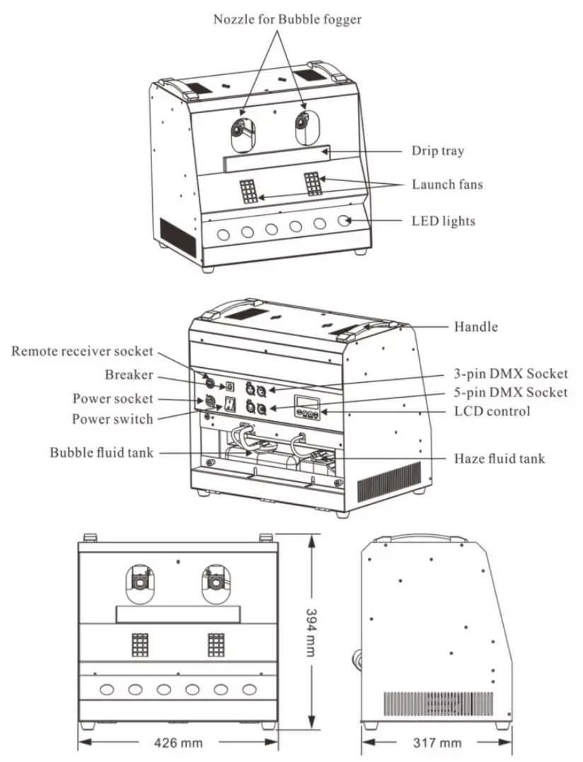 DJPower WP-2 Bubble Fogger - Product description