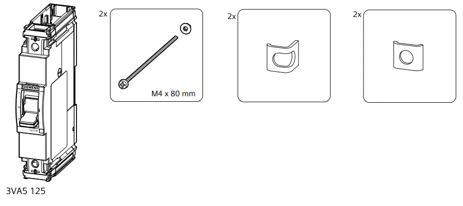SIEMENS 3VA5110 4ED11 0AA0 Circuit Breaker with Thermal Magnetic Trip Unit - v